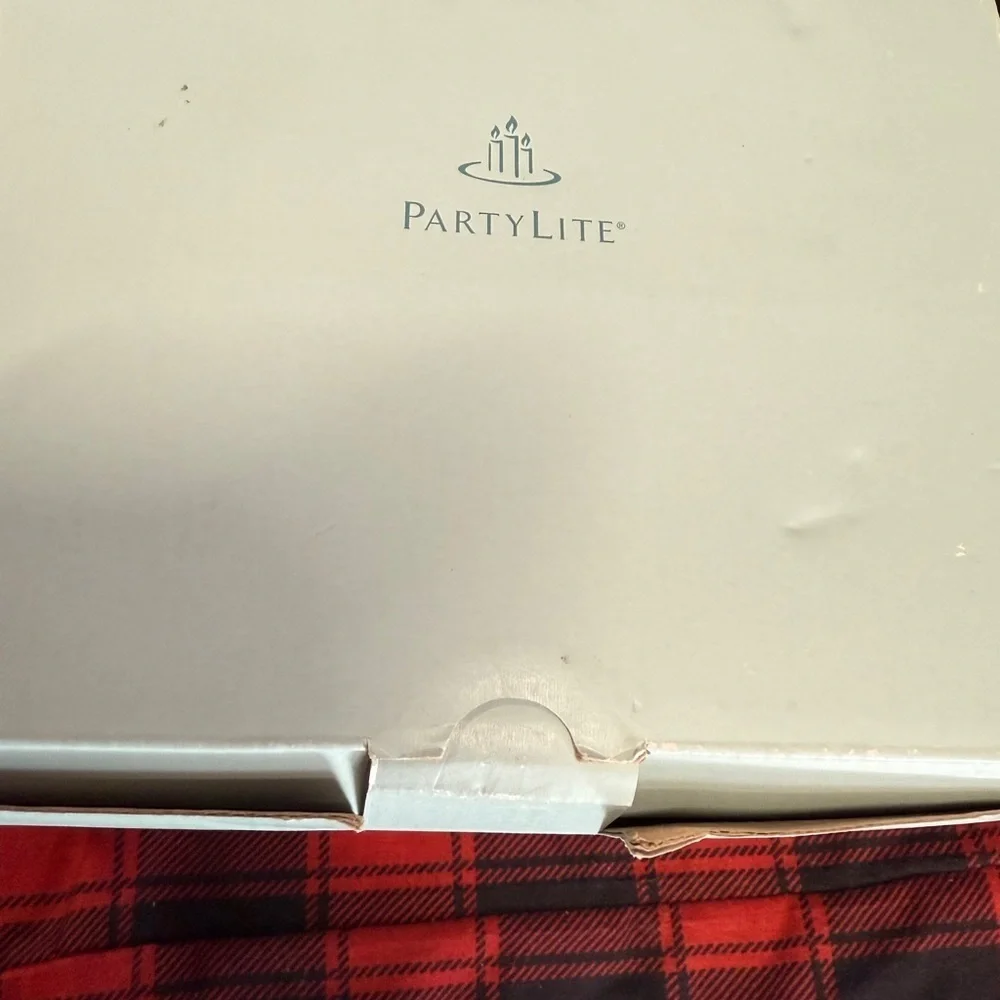 PartyLite Holiday Snowman Collection White Red Christmas Candle Holder Decor